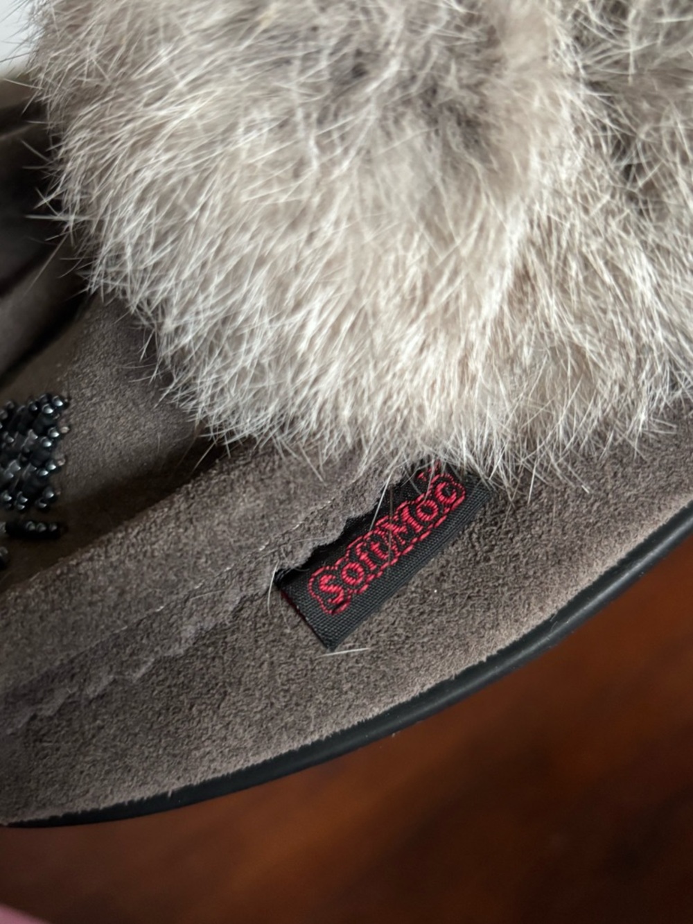 Softmoc Rabbit-Fur Moccasin Slippers - Picture 3 of 6